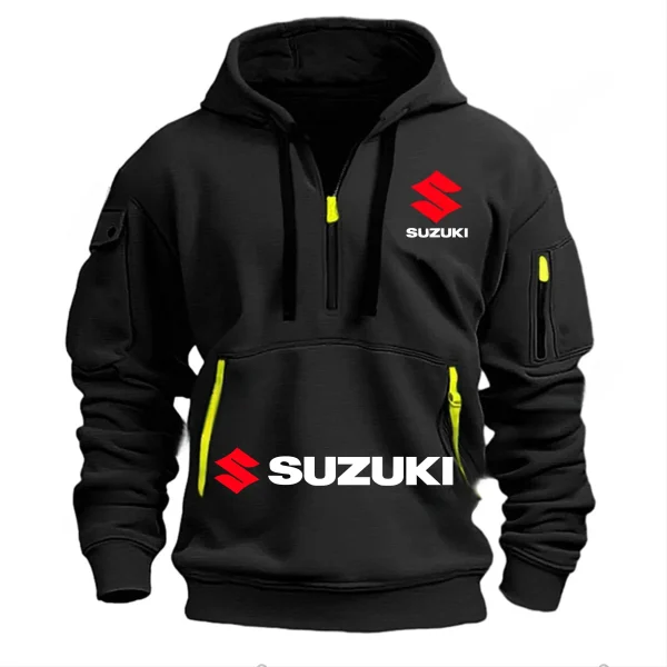 Suzuki’s new men’s hooded sweatshirt, outdoor sports sweatshirt, autumn and winter casual motorcycle enthusiast sweatshirt