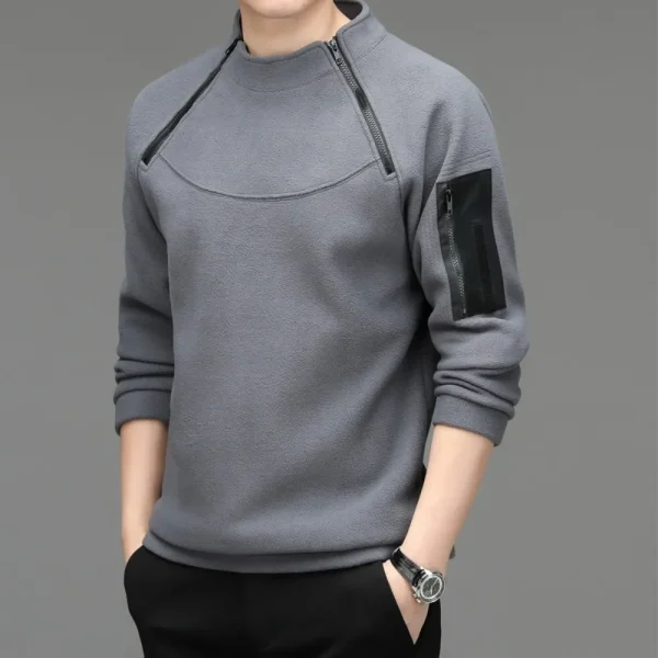 Men’s Sweatshirs Spring Fall Long-sleeved T-shirt Top Loose Trend Round Neck Bottoming Shirt Lightweight Casual Sports