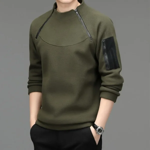 Men’s Sweatshirs Spring Fall Long-sleeved T-shirt Top Loose Trend Round Neck Bottoming Shirt Lightweight Casual Sports