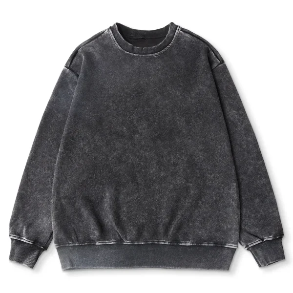 Washed Sweatshirt for Men Women Cotton Loose O-Neck Oversized Clothing Korean Y2k Tops Casual Vintage Long Sleeve Hoody
