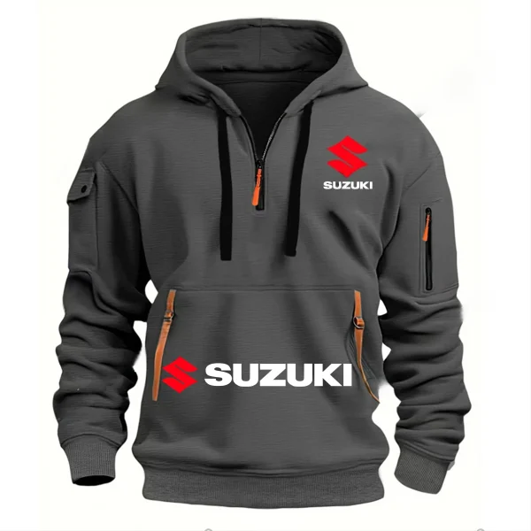Suzuki’s new men’s hooded sweatshirt, outdoor sports sweatshirt, autumn and winter casual motorcycle enthusiast sweatshirt