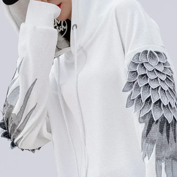 Sweatshirt for Men Hooded Embroidered Male Clothes Hip Hop Hoodies White Sweat Shirt Luxury No Brand Streetwear Autumn Cheap Emo