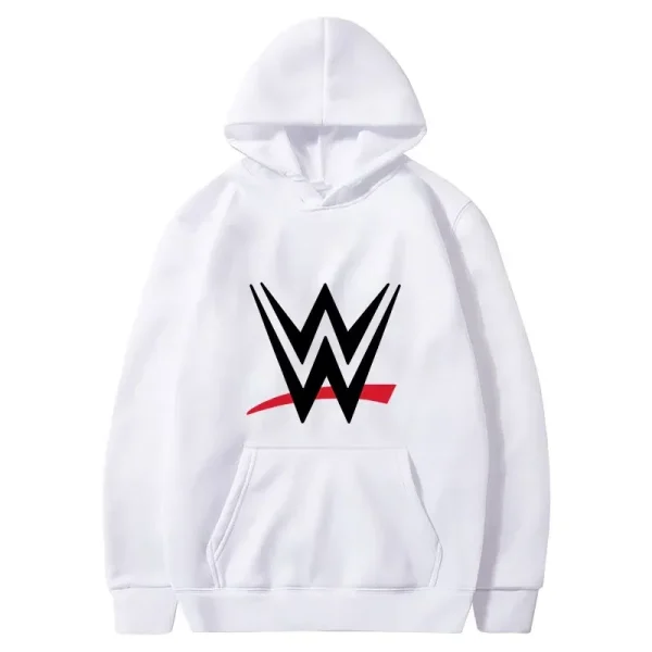 New loose hooded sweatshirt with WWE logo print, men’s and women’s fashionable sweaters, casual hooded sweatshirt, men’s long sl
